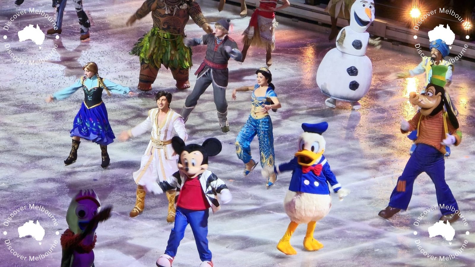 Mickey, Mini, donald Duck, Goofy and team perform at Disney on Ice