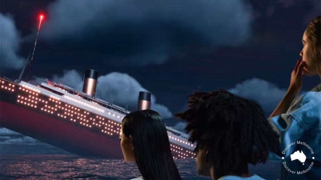 The Grand Staircase recreation inside Titanic: A Voyage Through Time VR experience, Melbourne 2026